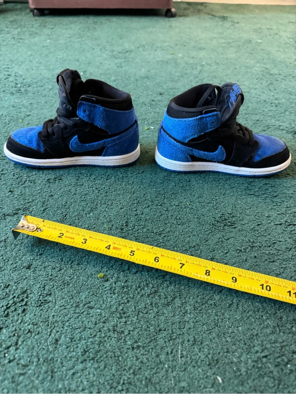 Nike Air Jordan Kids Blue and Black High-Top Sneakers size 10C